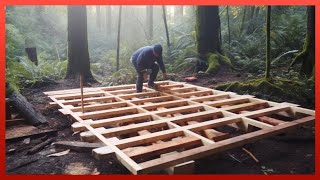 Man Builds WOOD CABIN in Just 15 Days in the Forest for 3000  by WildGnomos [upl. by Douglas]