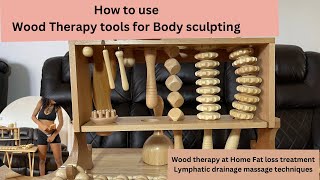 How to use Wood therapy tools  Wood therapy for Fat loss bloating At home body sculpting [upl. by Atinuhs607]