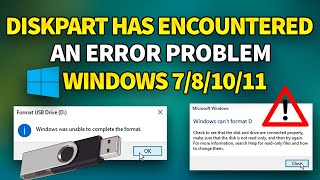 Troubleshooting Diskpart Errors How to Fix Diskpart Has Encountered an Error [upl. by Arolf]