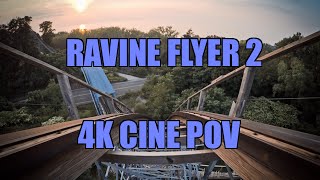 Ravine Flyer 2 4K CINE POV Waldameer Park [upl. by Florentia]