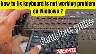 how to fix keyboard is not working problem on Windows 7 [upl. by Paulette]