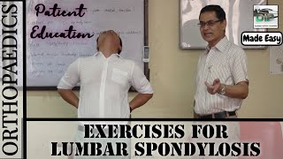 Best Exercises for Lumbar Spondylosis  Prof Dr Bikram Prasad Shrestha  DIP Medical Videos [upl. by Jorry]