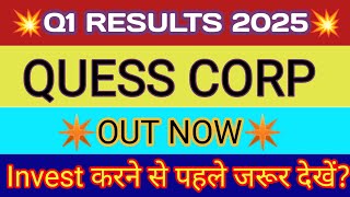 Quess Corp Q1 Results 2024 🔴 Quess Corp Results 🔴 Quess Corp Share Latest News 🔴 Quess Corp Stock [upl. by Otreblon289]