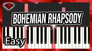 Queen  Bohemian Rhapsody  EASY Piano Tutorial [upl. by Ixela362]