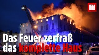 Nach dem Feuer gab es zwei Festnahmen Denkmalgeschütztes Haus nach Großbrand eingestürzt [upl. by Agna]