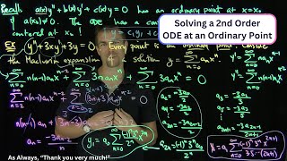 Solving Ordinary Differential Equations Around an Ordinary Point [upl. by Anaidiriv]