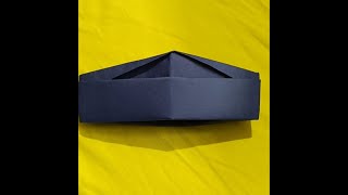 Subhash Chandra Bose cap  How to make origami cap  Easy paper cap [upl. by Attemaj274]