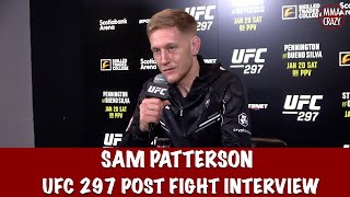 Sam Patterson talks training with MVP is incredible ‘he’s so fast’ amp his submission win at UFC 297 [upl. by Aizahs]