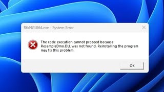 How to fix ResampleDmoDLL was not found on Windows 1011 [upl. by Lorenzana]