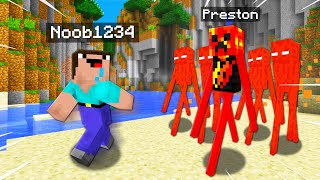 Top 10 Ways to PRANK Noob1234 As A MOB Preston Minecraft [upl. by Dumah288]