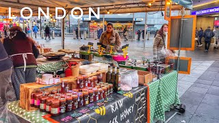 London Walk at Christmas 🎄 Walking London Christmas Market ✨ London City Walk  4K HDR [upl. by Enaz]