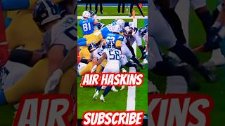 Hassan Haskins goes AIR BORNE for a TOUCHDOWN VS Titans lachargers chargers losangeleschargers [upl. by Hamirak246]