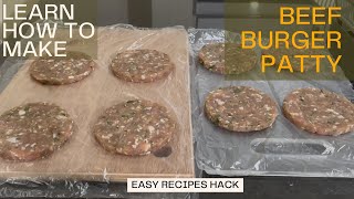 Worlds Best Beef Burger Patty Recipe  بیف برگر پیٹی  galette de burger de boeuf  Patty Hack [upl. by Melanie]