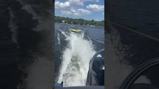 Tubing on the Lake ossipee  music lake fun summervibes summer2024 tubing family [upl. by Noral]