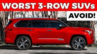 WORST 3ROW SUVs You Must AVOID in 2024 [upl. by Ramso]