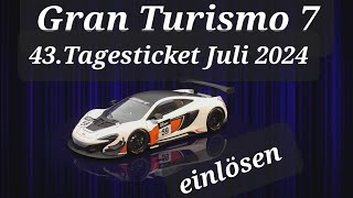 Ps5 Gran Turismo 7 43 Tagesticket Juli 2024 einlösen in 4K60fps [upl. by Christine]