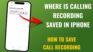 Where Is Call Recording Saved In Apple Iphone  How To Save Call Recording To Files  English [upl. by Lienad]