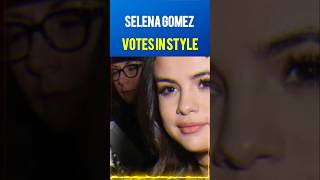 Selena Gomez Casts Her Election Vote in Glamorous Style [upl. by Anivas]