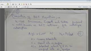 BET adsorption isotherm its derivation and various related figures [upl. by Haelem]