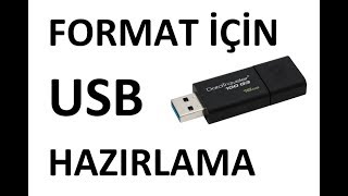 FORMAT İÇİN USB HAZIRLAMA USB Belleği Format cd si yapma RUFUS [upl. by Grados]