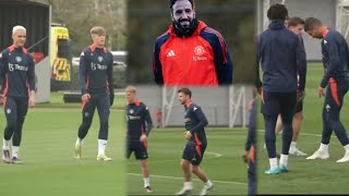 Ruben Amorim training update from Carrington Manchester United [upl. by Pickar]