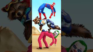 Who is Stronger Spiderman vs Joker rocket raccoon Thor gta spiderman funnyvideo homemaranha [upl. by Sacken]