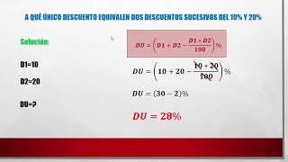 PORCENTAJES AUMENTOS Y DESCUENTOS SUCESIVOS [upl. by Milty]