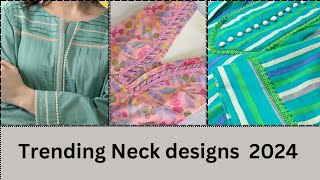 most beautiful neck design 2024 for kurti  new neckline designs  gala design simple [upl. by Noryk317]