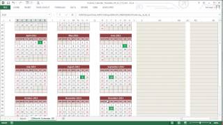 Custom Printable Calendar US in Excel [upl. by Somerville]