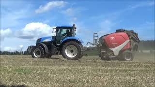 New Holland T6050  Lely Welger RP 160V Master [upl. by Ronnholm]