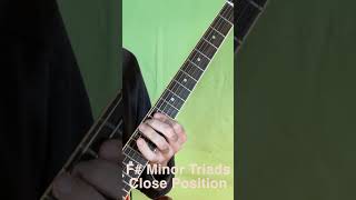 F Minor Triad Drill  Close Position guitar guitarpractice jazz chords [upl. by Eads278]