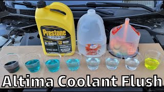 How to flush AntifreezeCoolant for a Nissan Altima [upl. by Conah939]