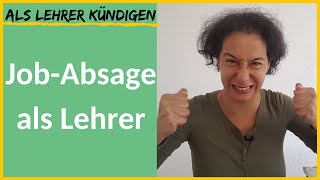 Bewerbungsabsage als Lehrer 5 Tipps mit einer Absage gewinnbringend umzugehen [upl. by Allemap271]