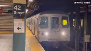 N Q and R trains at Times Sq42nd St [upl. by Tuttle]