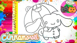 Cómo Crear un 🎨Dibujo de Cinnamoroll con ☂️Paraguas y Protector🌈 [upl. by Irpak776]