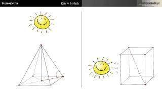 Stereometria  KĄTY w bryłach [upl. by Parnell]