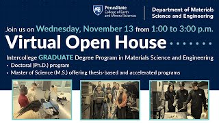 2024 Penn State IGDP MatSE Graduate VIRTUAL Open House [upl. by Odelet465]