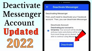 How to Deactivate Messenger Account 2022  deactivate messenger 2021 [upl. by Elockcin102]