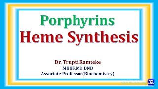 Porphyrins amp Heme Synthesis  hemoglobin Chemistry amp Metabolism  Biochemistry  NJOYBiochemistry [upl. by Tayler]