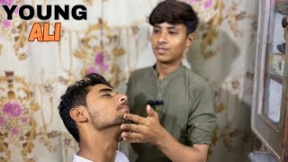 ASMR YOUNG BARBER ALI HEAD BACK MASSAGE  NECK CRACK  BODY CRACK  ASMR MASSAGE [upl. by Zuleika]