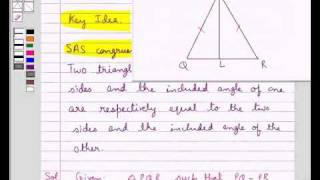 To prove that the bisector of the vertical angle of an isosceles triangle bisects the base [upl. by Hocker]