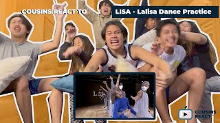 COUSINS REACT TO LISA  LALISA DANCE PRACTICE VIDEO ENG SUB [upl. by Benoit]