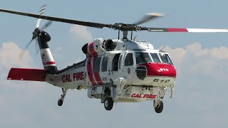 Cal Fire Sikorsky S70I Takes off from KJAQ [upl. by Eillil936]