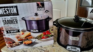 Weston 6qt 2in1 Indoor Smoker amp Slow Cooker Combo First Look amp Cook Cold Smoke [upl. by Ecirtaed]