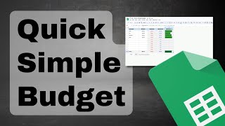 How to Make a Quick Simple Budget in Google Sheets [upl. by Ahsinom]