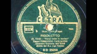 Ferruccio TagliaviniRigoletto quotElla mi fu rapitaquot 1940 [upl. by Beore]