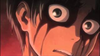 Erens First Transformation  Attack on Titan English Dub with JAPANESE ROAR [upl. by Oreves]