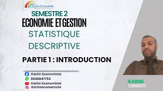 Statistiques descriptive S2 Partie 1 introduction [upl. by Kerr625]