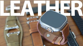 6 Best Apple Watch Ultra LEATHER Bands and Straps [upl. by Honan]