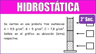 Se vierten en una probeta tres sustancias A  95 gcm3 B  5 gcm3 C  78 gcm3  HIDROSTÁTICA [upl. by Yaner]